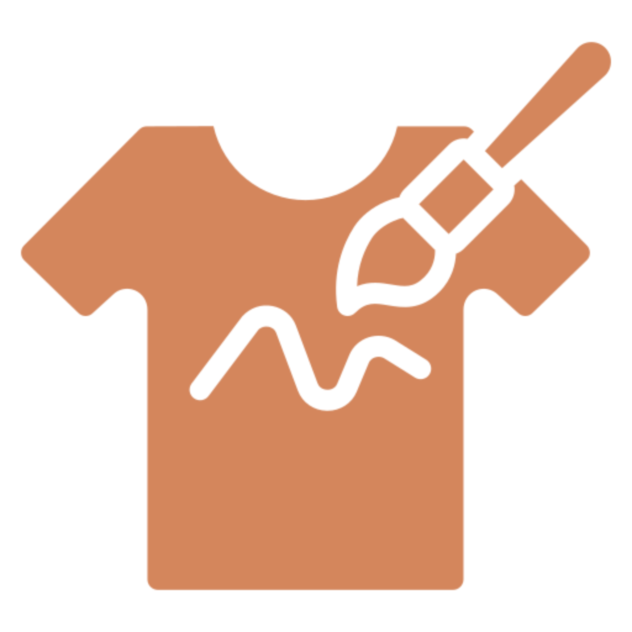 T-shirt with paintbrush icon