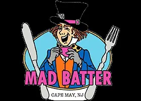 Whimsical Mad Batter emblem with utensils